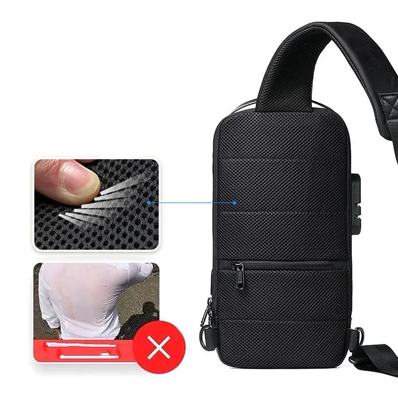 Men Waterproof Anti Theft Crossbody Shoulder Bag