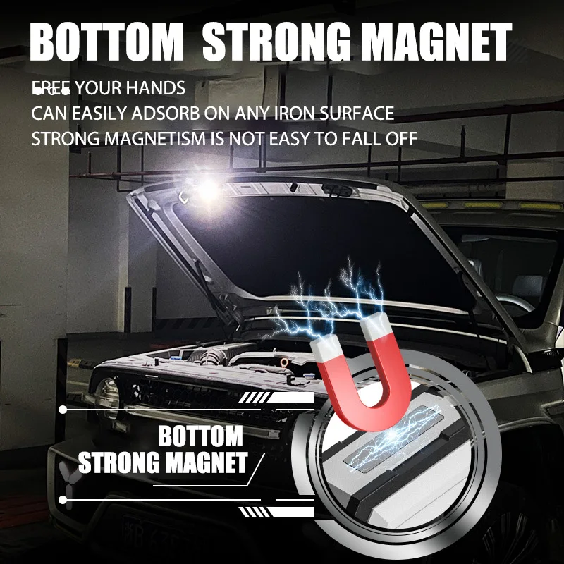 Super Bright Mini LED Keychain Flashlight Magnetic & Rechargeable