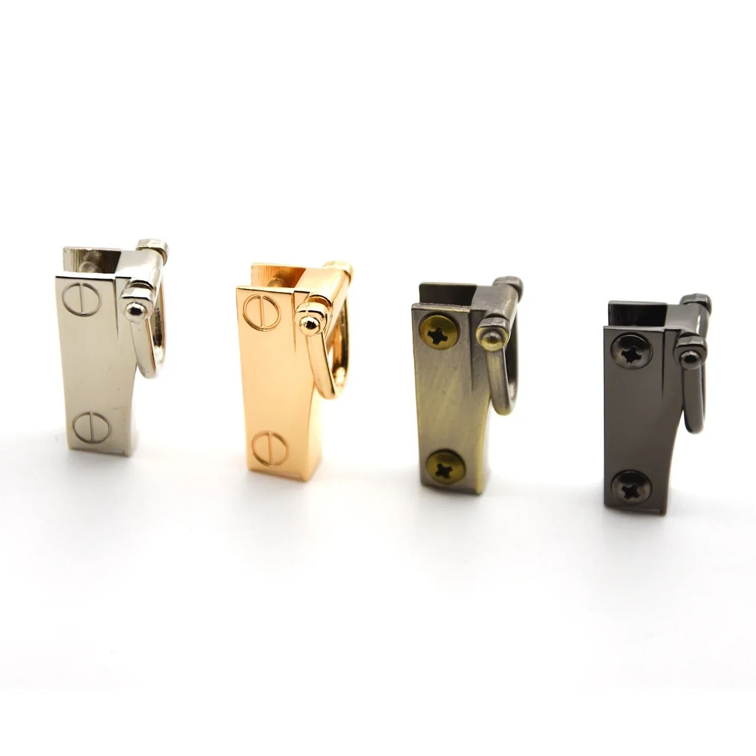 Metal Side-Clip D-Ring Bag Buckle Connector (2 pcs) – Durable Purse Hardware for DIY Bags & Strap Replacement