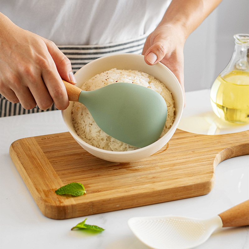 Durable Silicone Non-stick Cooking Spoon Anti-Scalding, High-Temperature-Resistant Kitchen Gadget