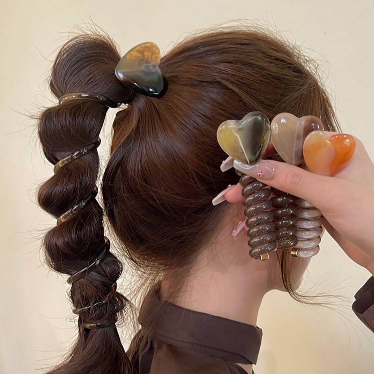 Minimalist Bubble Braid Headband Elastic Spiral Hair Tie for Effortless Ponytails