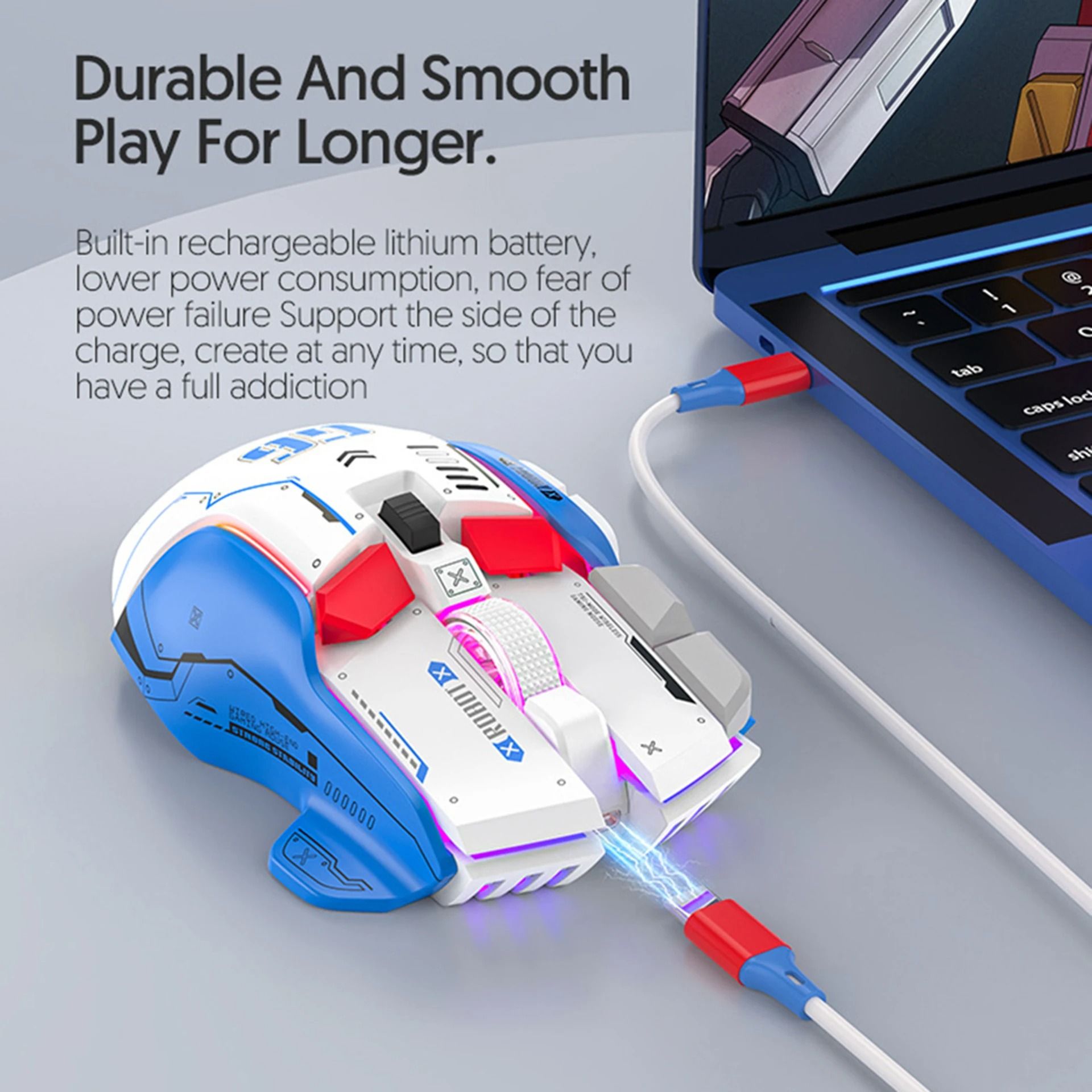 Tri-Mode Silent Wireless Gaming Mouse