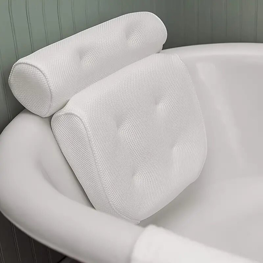 Luxury Spa Bathtub Pillow for Neck & Back Support – Best Anti-Slip Comfort for Relaxing Soaks & Pain Relief