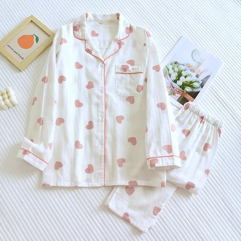 Women 100 Percent Cotton Long Sleeve Pajama Set