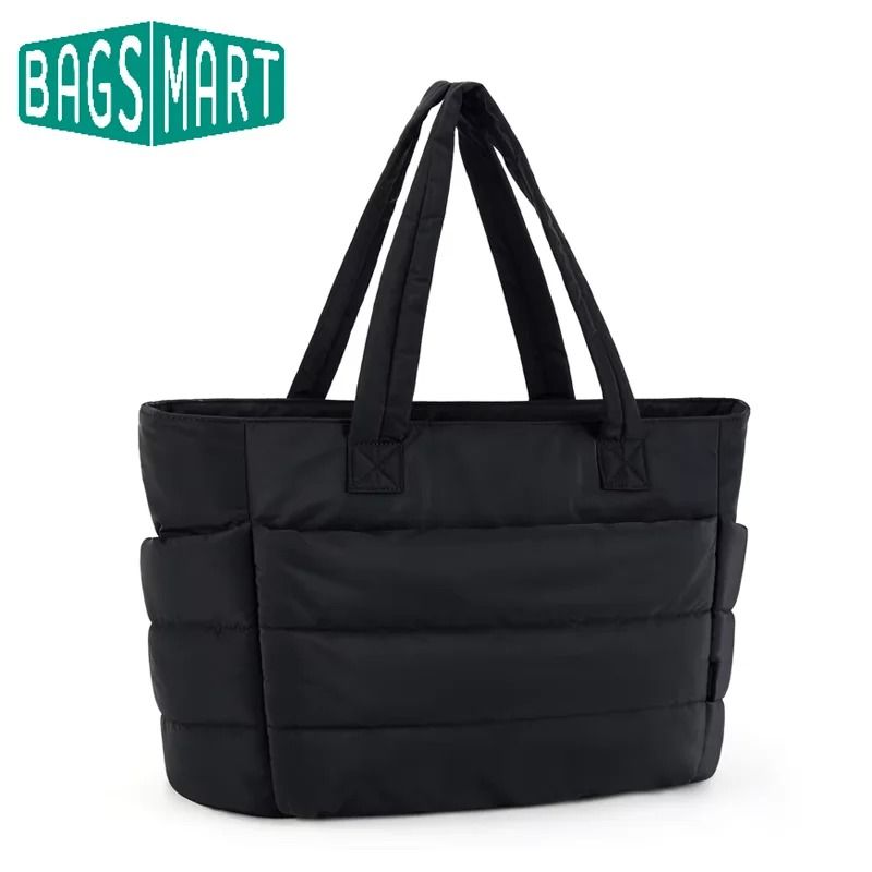 BAGSMART Large Capacity Puffy Tote Bag for Women Lightweight Commuter Handbag