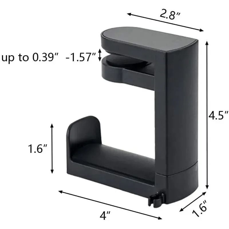 Under Desk 360 Degree Rotating Headphone Hanger