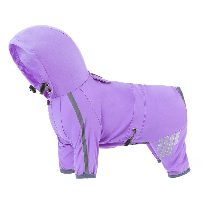 Reflective Waterproof Dog Raincoat with Full Coverage Design