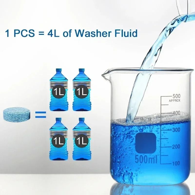 100-Piece Value Pack Concentrated Effervescent Windshield Cleaner Tablets