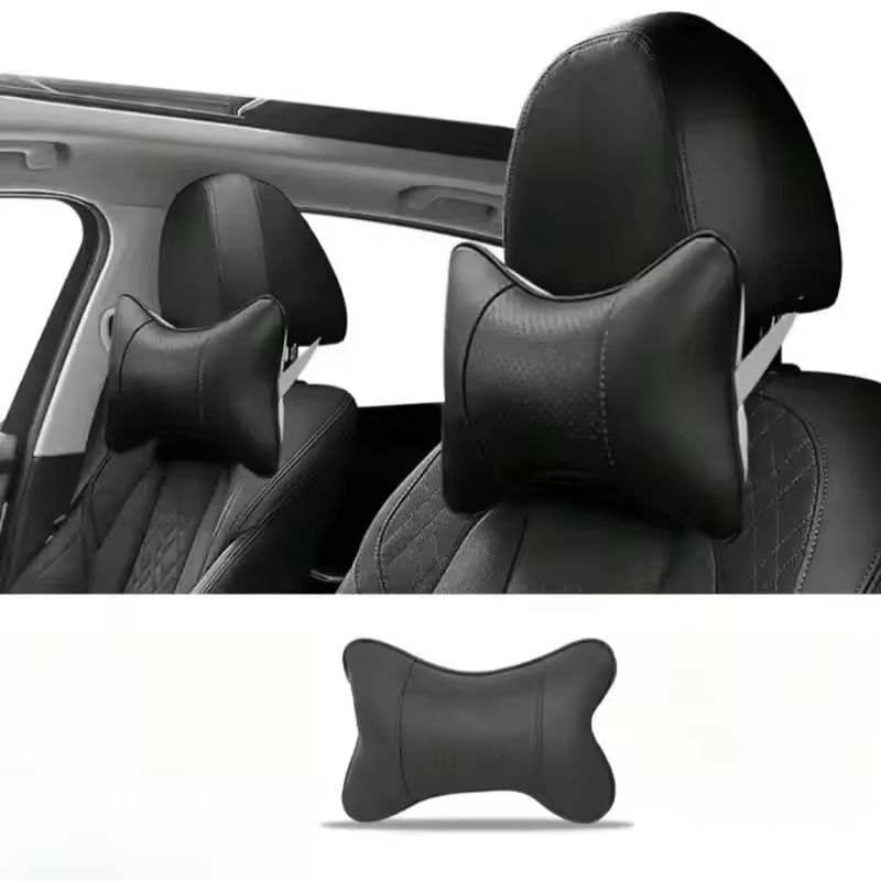 Breathable Mesh Headrest Pillow Car Seat Neck & Head Support Cushion for Driver & Passenger Comfort