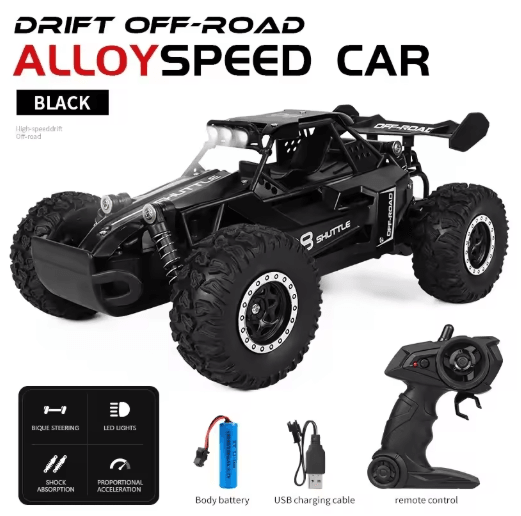 116 High Speed Off Road RC Car with LED Lights and 2.4GHz Control