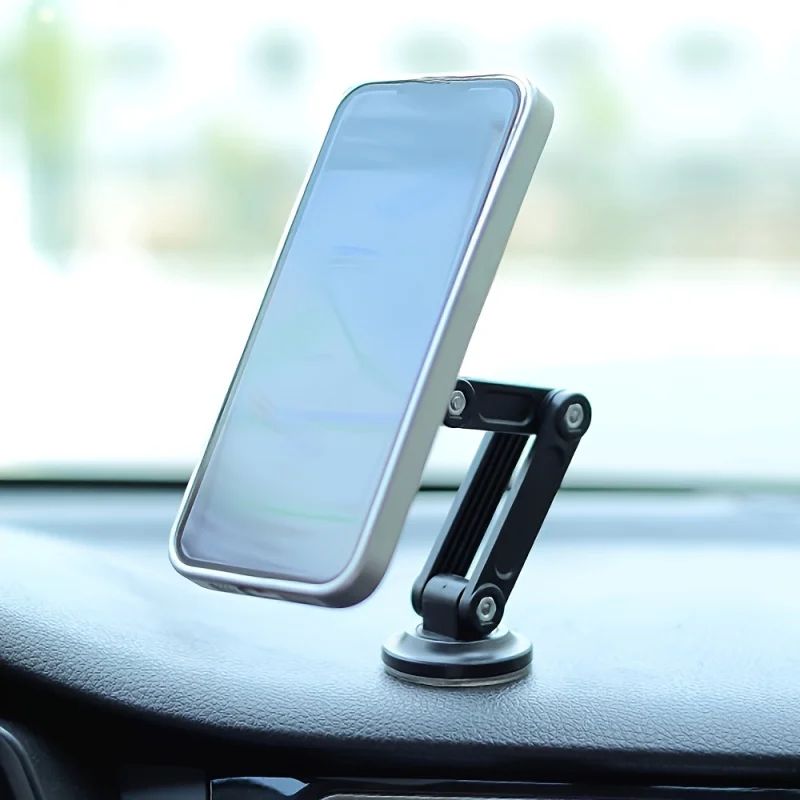 Foldable Car Phone Holder with Strong Suction Cup – Universal Hands-Free Dashboard Mount