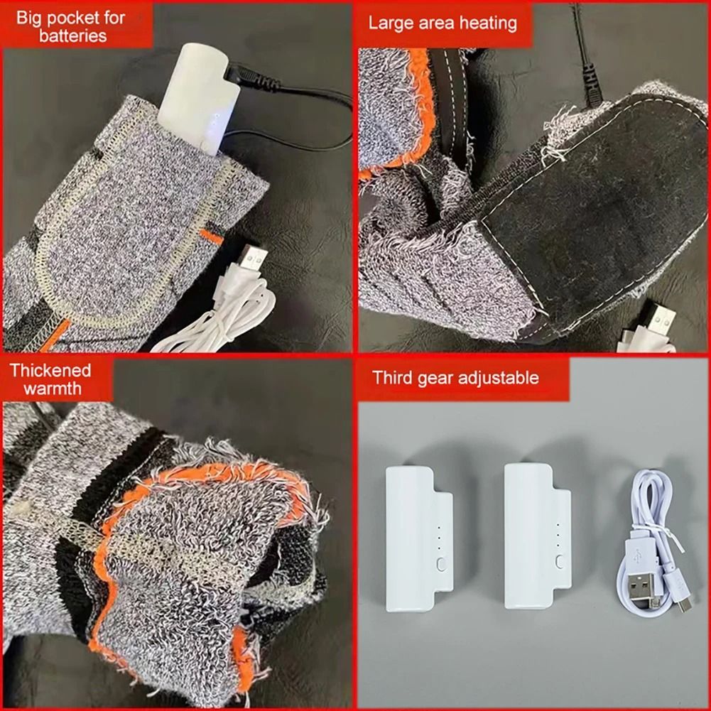 Electric Heated Socks with Adjustable Heat Battery Powered Winter Socks
