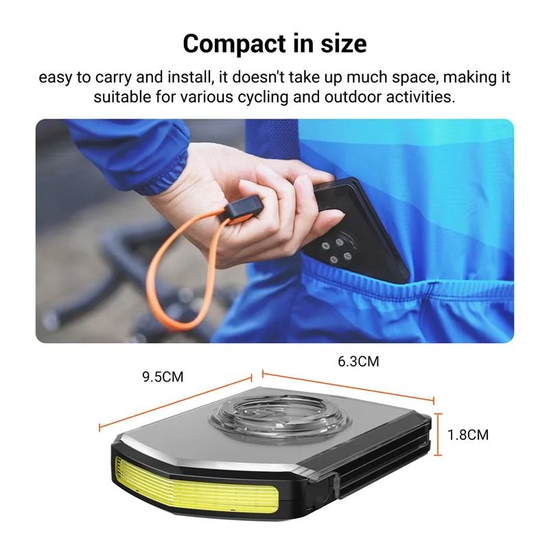 Rechargeable Bike Headlight with Daytime and Side Visibility