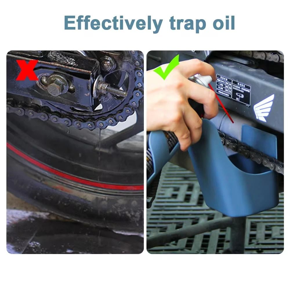 Motorcycle Bike Chain Oil Storage Tool Box Chain Cleaning Oil Splash Proof Tool