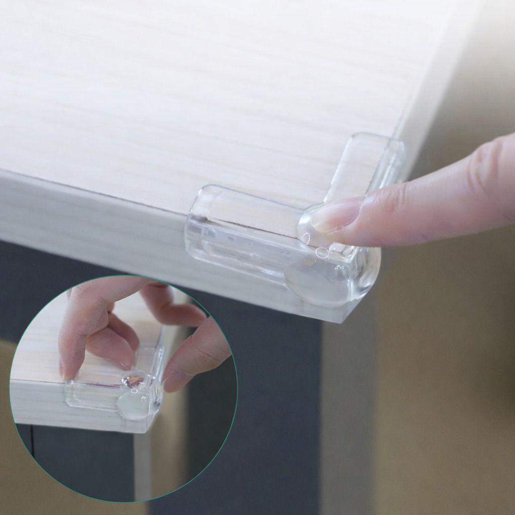 Soft Silicone Corner Protectors, Transparent T-Shaped Furniture Edge Guards