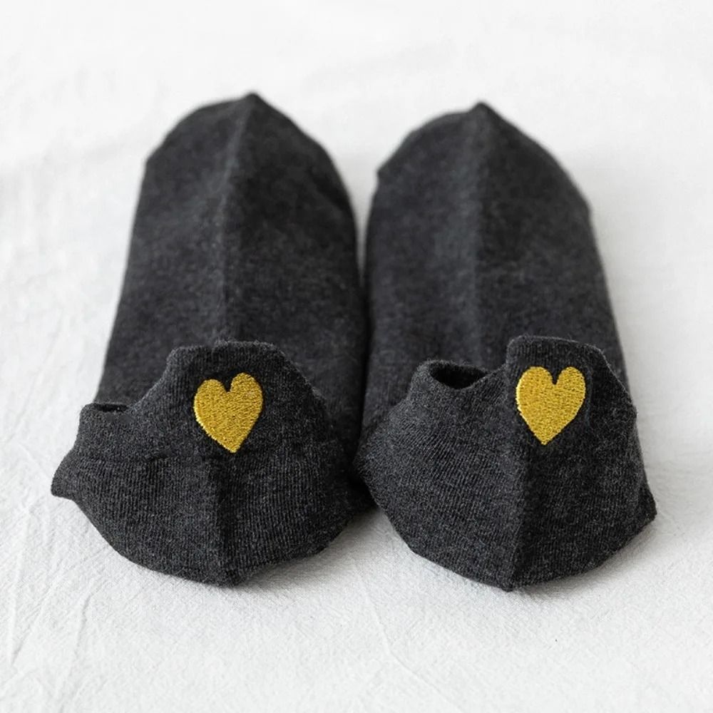 Sweet Heart Embroidered Low-Cut Boat Socks and Active Compression Anklets