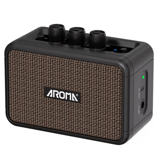 Aroma AG-04 Mini Guitar Amplifier – Portable Bluetooth Electric Guitar Practice Amp