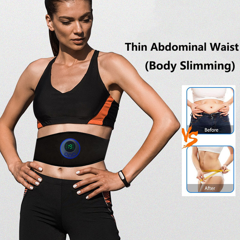 Electric Abs Abdominal Trainer  EMS Muscle Stimulator Smart Toning Belt for Body Slimming & Weight Loss