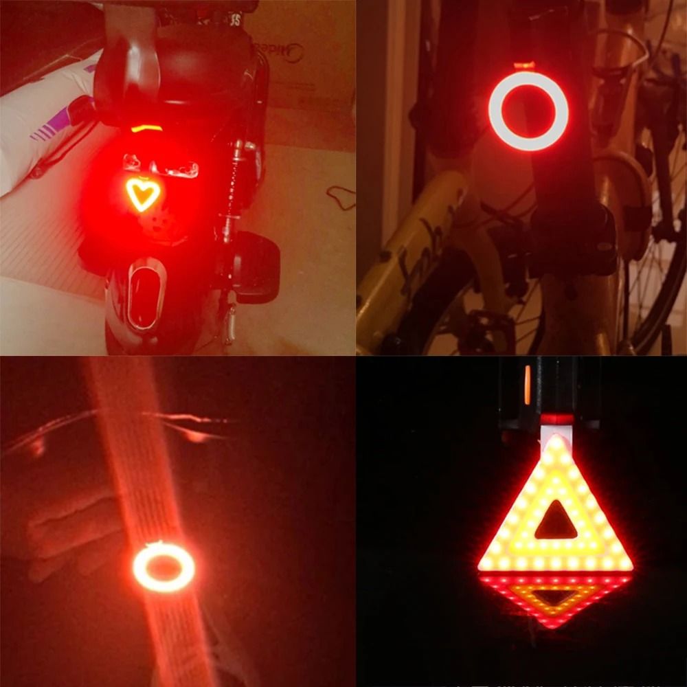 USB Rechargeable Bicycle Tail Light Multi Mode LED Cycling Rear Lamp