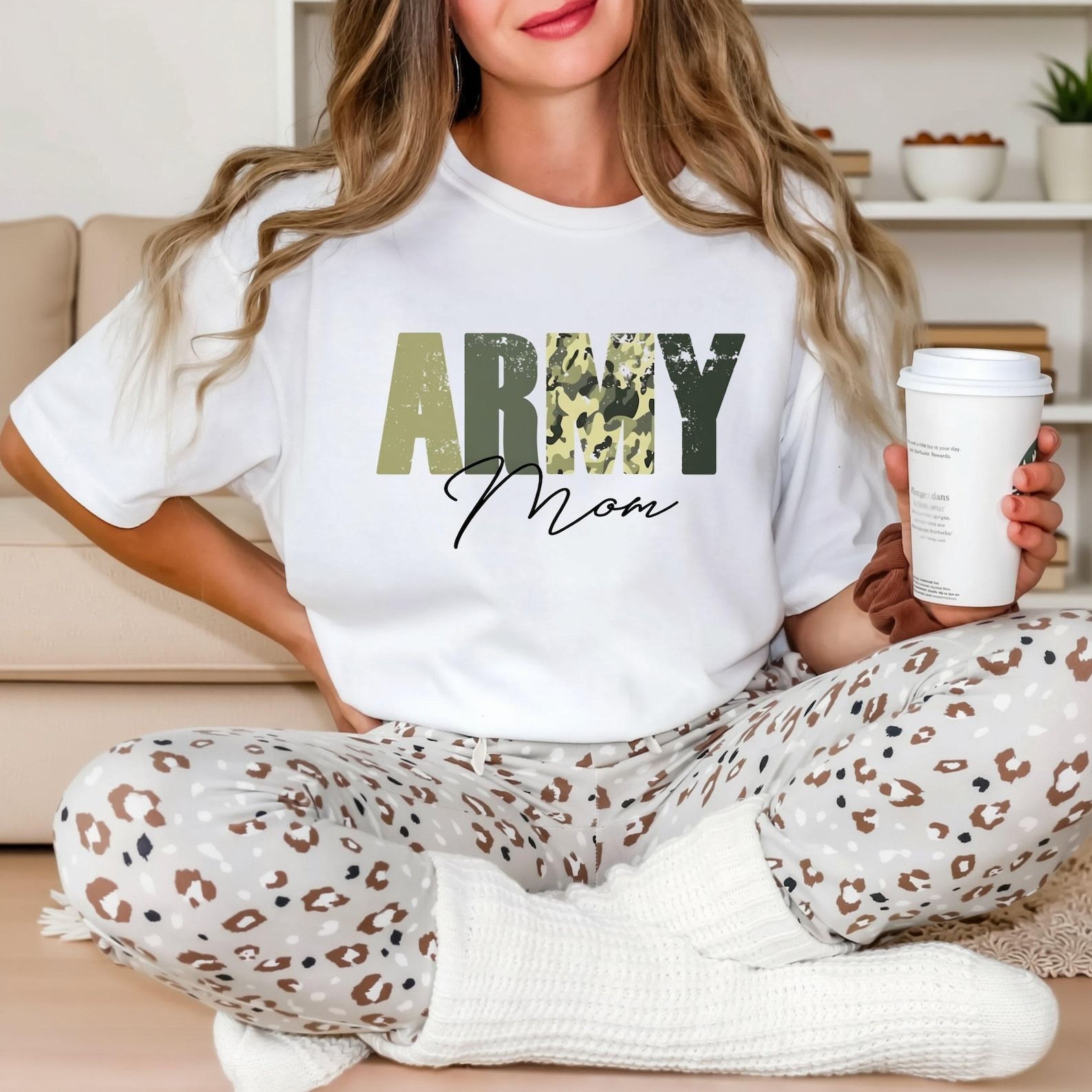 Comfort Colors Proud Army Mom Shirt Military Mom Tee Camouflage Mom Shirt Army Family Gift