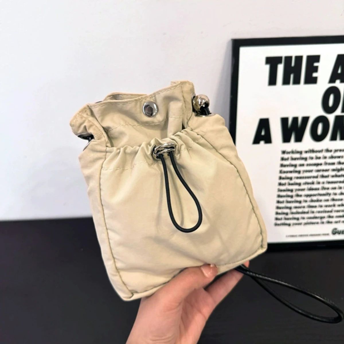 Compact Canvas Crossbody Phone Bag - Lightweight Mini Messenger Purse