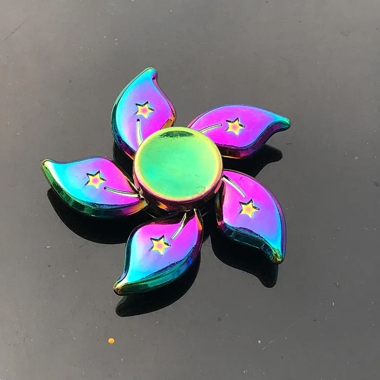 Metal Rainbow Gradient Fidget Spinner with Silent Bearing