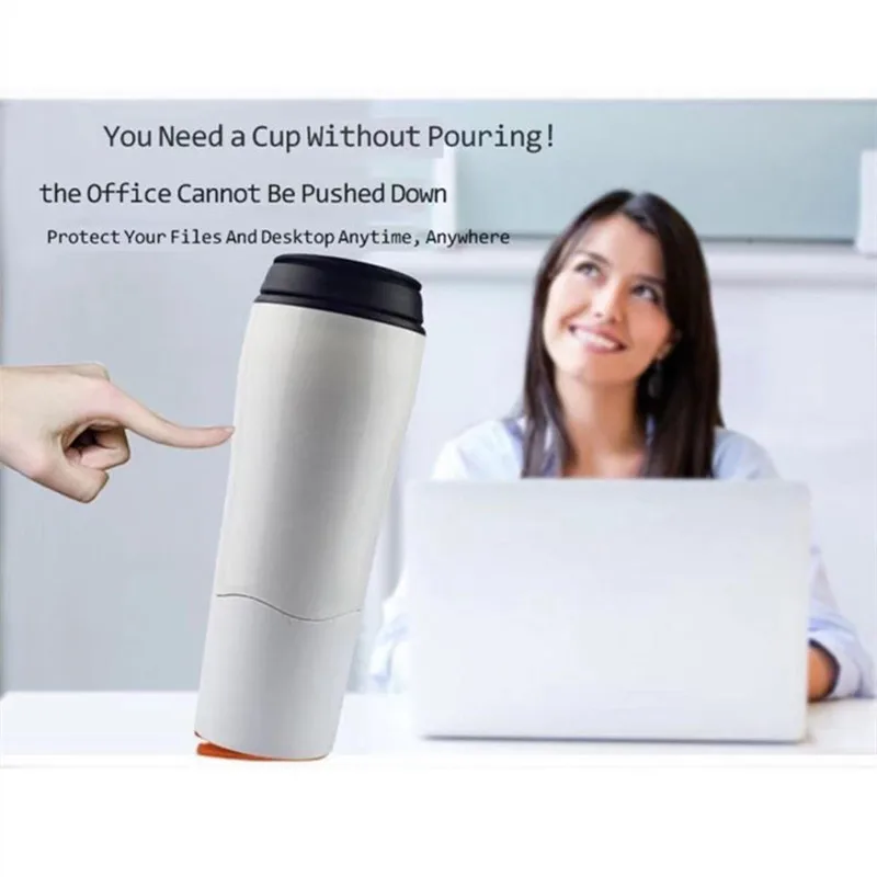 Anti-Inverted Cup, Portable Plastic Water Bottle with Magic Suction Cup, Non-Slip and Anti-Scalding