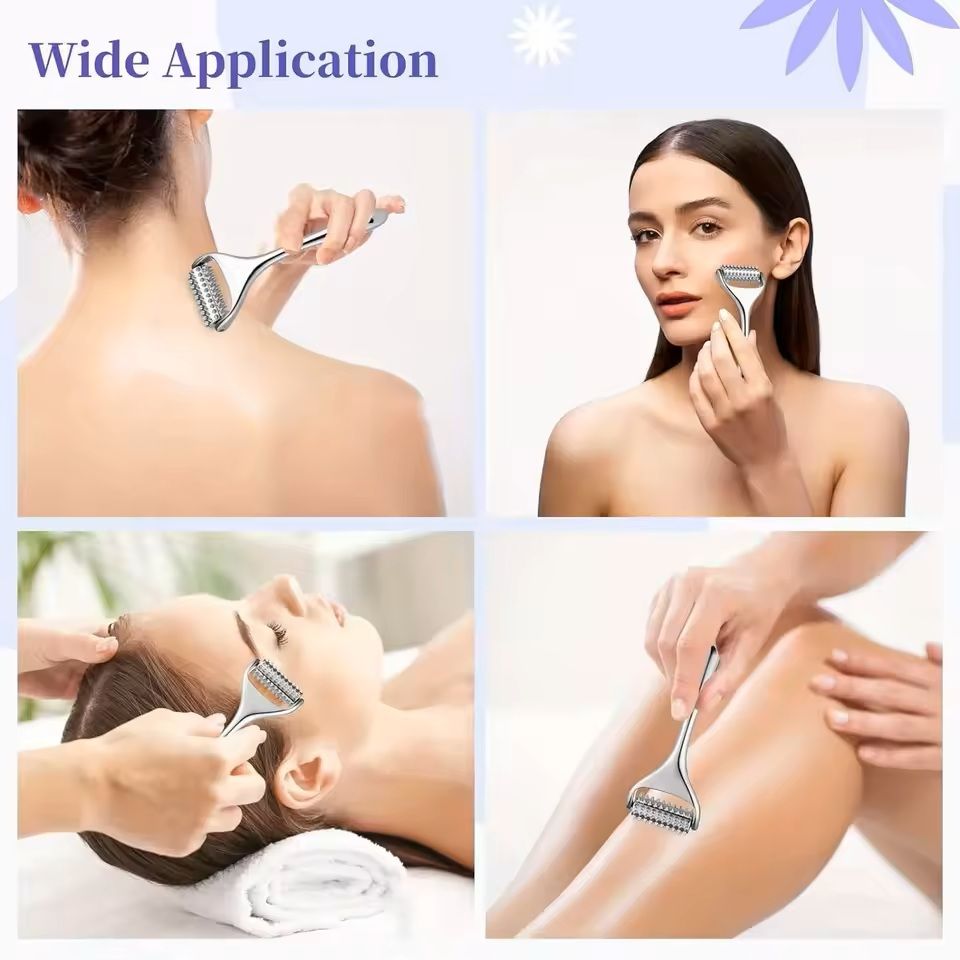 Stainless Steel Ice Roller and Face Massager Set