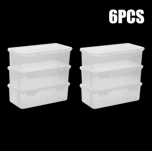 ClearStack Transparent Plastic Pencil Box for Students and Everyday Storage