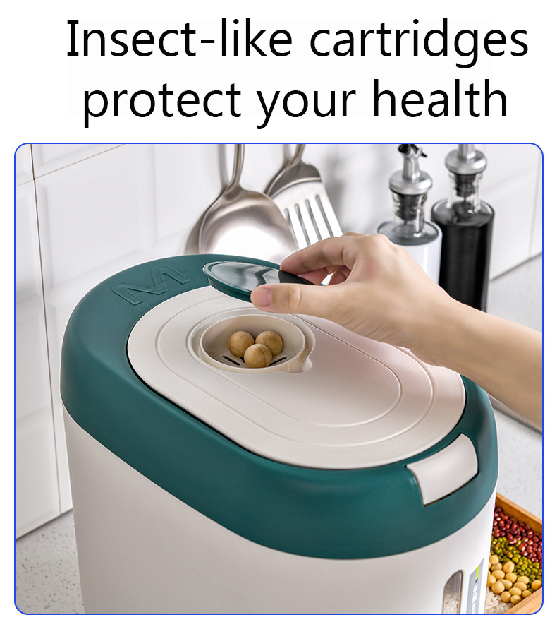 Cereal Jar Rice Dispenser, Kitchen Organizer and Storage Container Box for Home