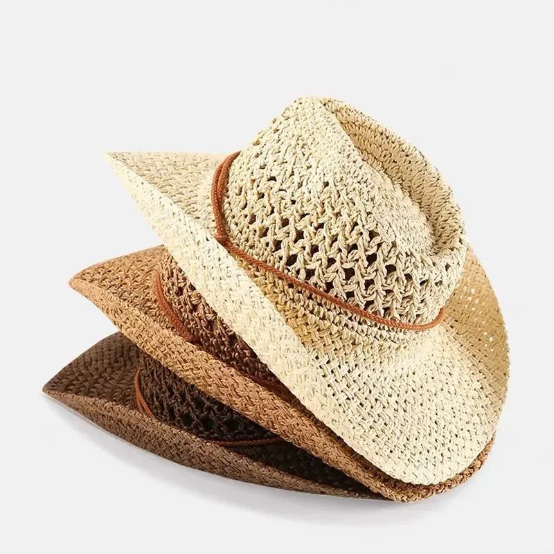 Women Straw Western Cowboy Sun Hat