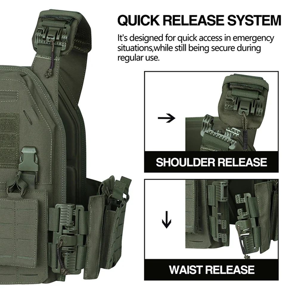 Ranger Green Tactical Plate Carrier Vest