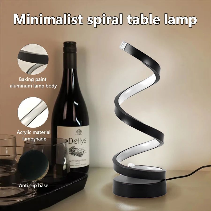 Modern Spiral LED Dimmable Night Lamp