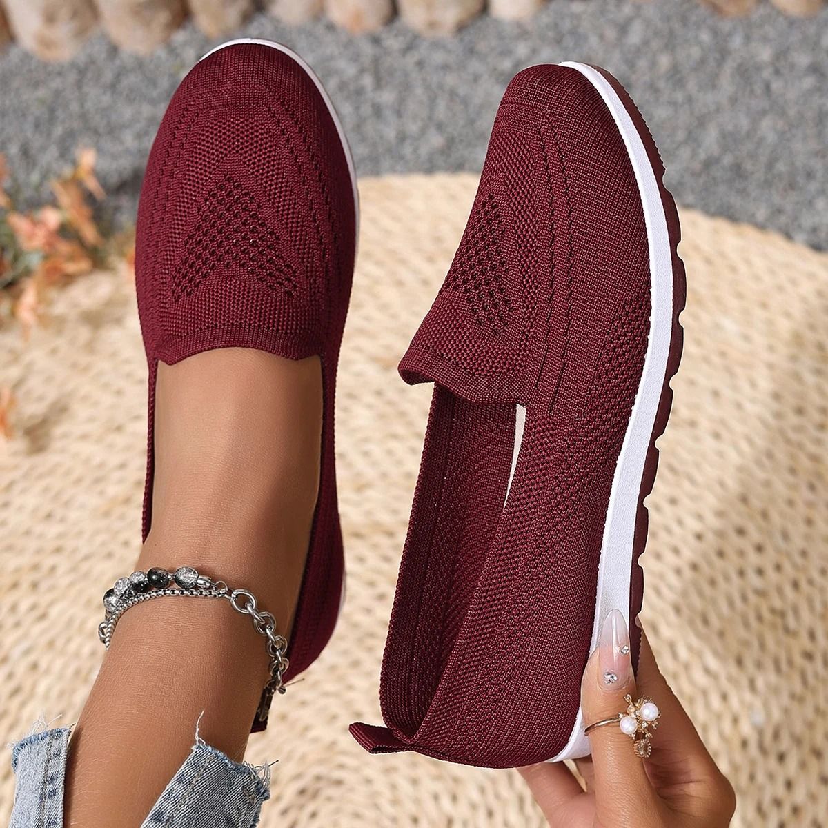Womens Casual Summer Shoes Breathable Lightweight Non-Slip Walking Sneakers