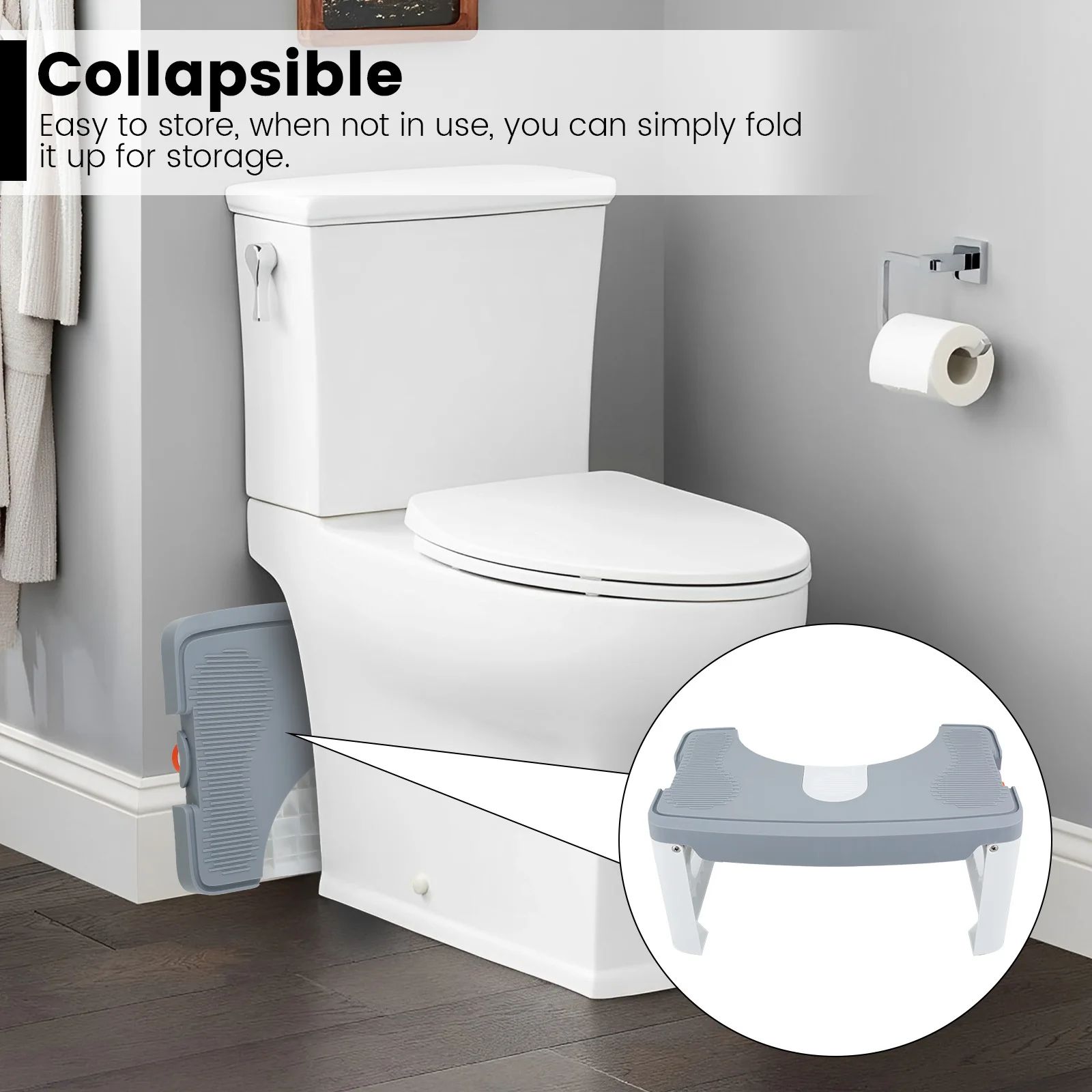 Foldable Bathroom Squat Stool