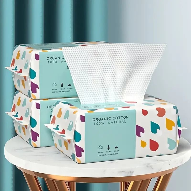 100-Count Disposable Washcloth Thick Face Towels Soft Dry Wipes for Skin Care