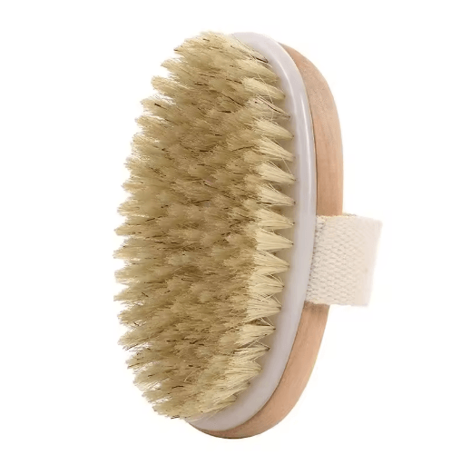 2-in-1 Dry Skin Body Massage Brush with Natural Bristles
