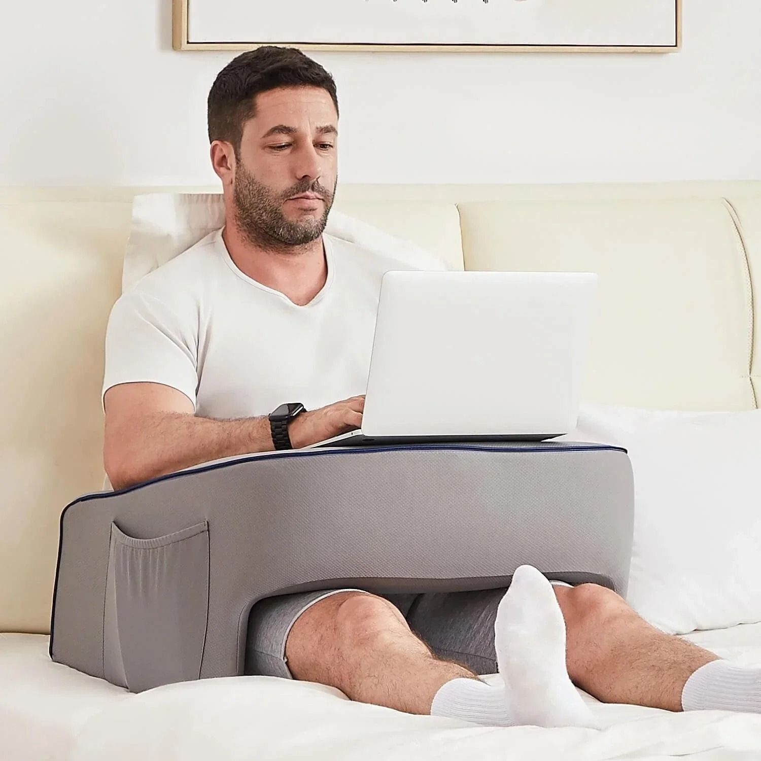 Ergonomic Memory Foam Support Pillow – Multi-Purpose Rest for Gaming, Reading, and Working