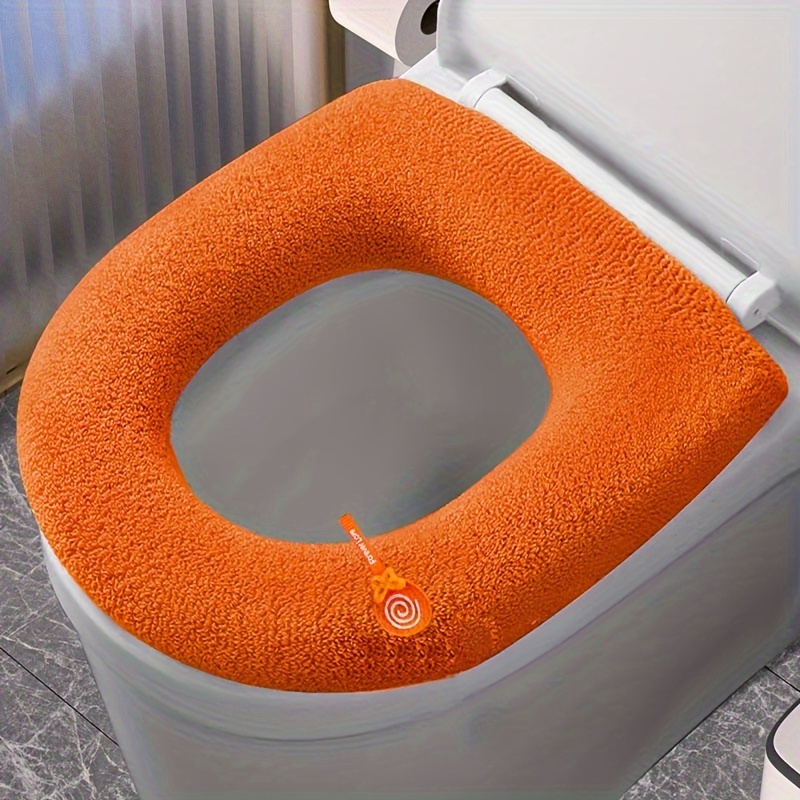 Winter Warm Toilet Seat Cushion, Thick Soft Washable Mat for Bidet Toilet Seat Bathroom