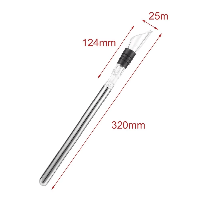 Rapid Iceless Ice Wine Chiller Stick – Stainless Steel Wine Bottle Cooler & Pourer