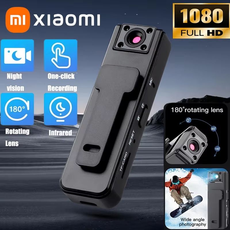 Xiaomi A9 1080P Mini Camera – Portable Night Vision Sports Cam for Outdoor & Riding Use