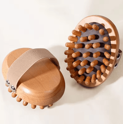 Wooden Anti Cellulite Massage Brush Scalp & Body Spa Massager with Air Cushion Design