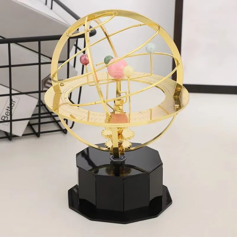 Grand Orrery Metal Mechanical Solar System Model Decoration