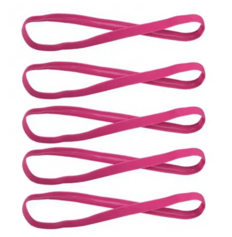 5PCS Candy Color Sports Headbands Anti Slip Elastic Yoga Hair Bands for Men and Women