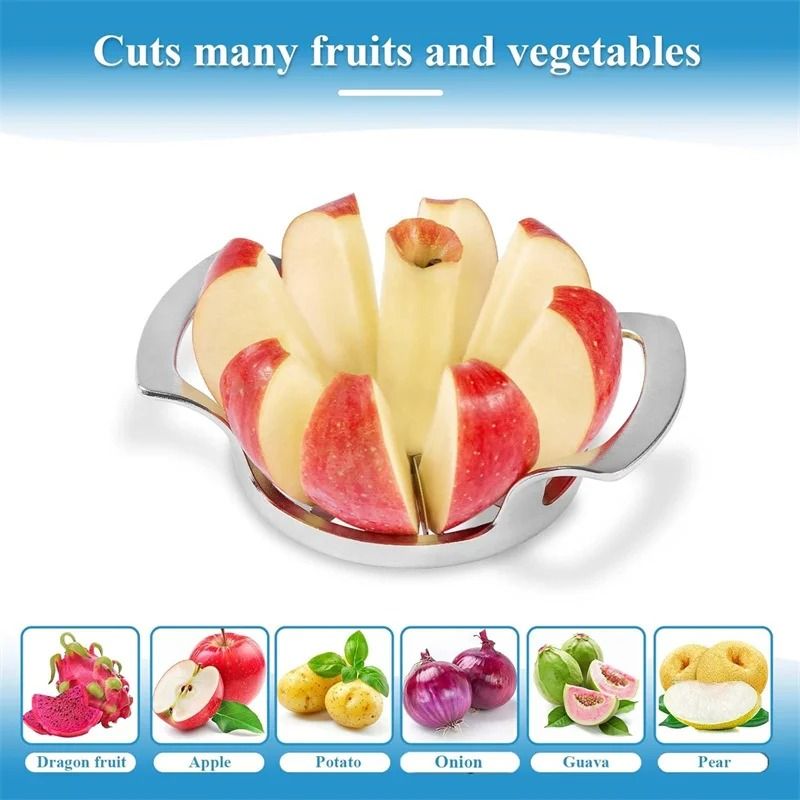 Upgraded Stainless Steel Apple Slicer and 8-Blade Fruit Divider