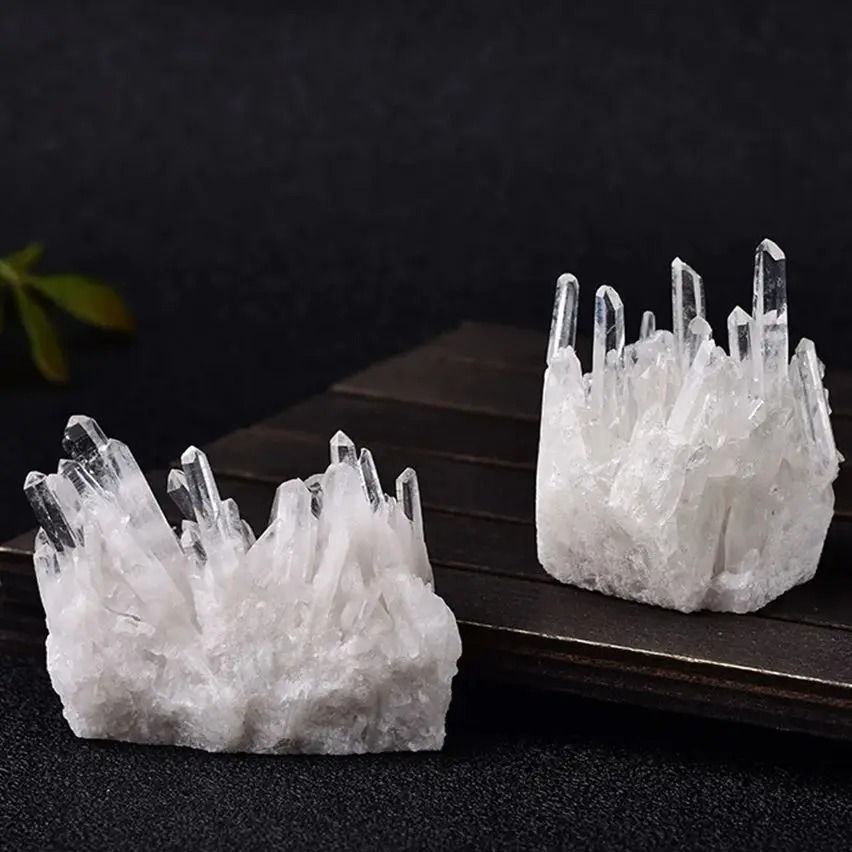 Natural White Crystal Cluster Quartz Healing Stone Home Decor