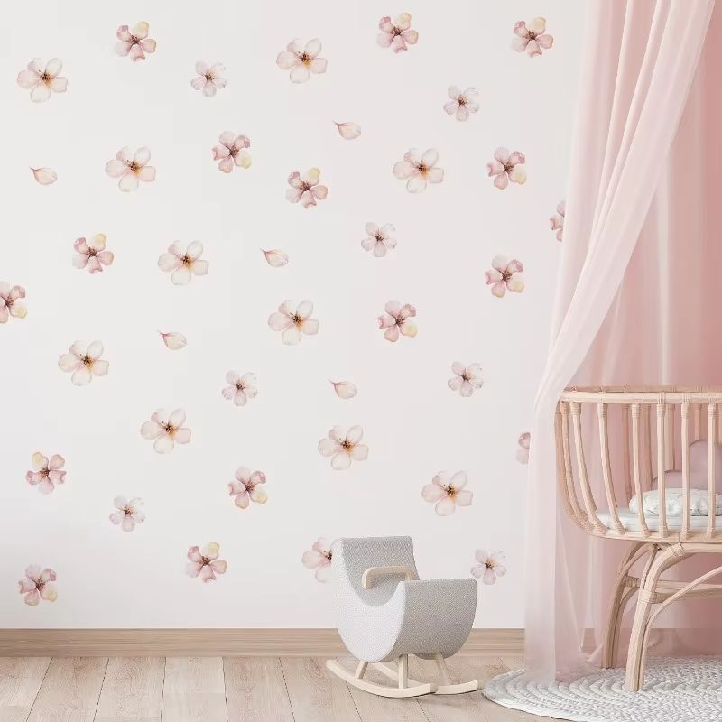 Floral Vine Wall Sticker Set for Living Room Bedroom Peel and Stick Decor