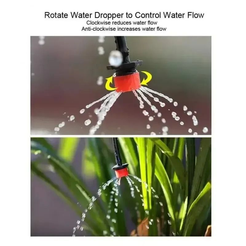 Automatic Watering Garden Hose Micro Drip Watering Kit Adjustable Nozzle System