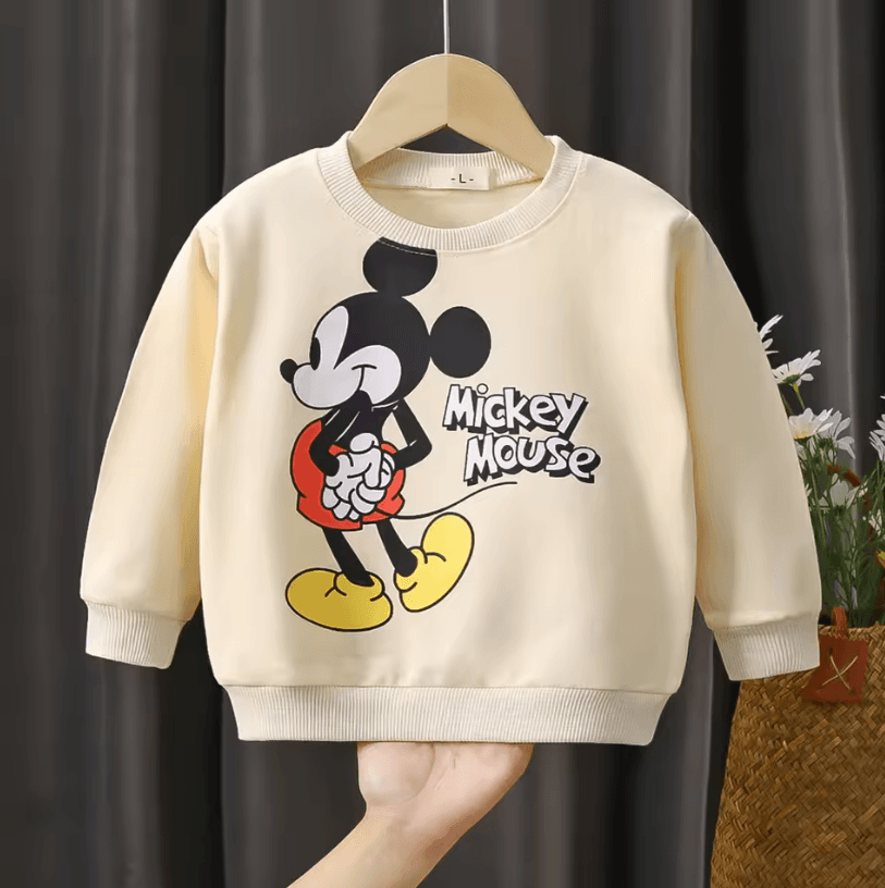 Cartoon Mickey Baby Sweatshirt Long Sleeve Toddler Cartoon Pullover Sweater
