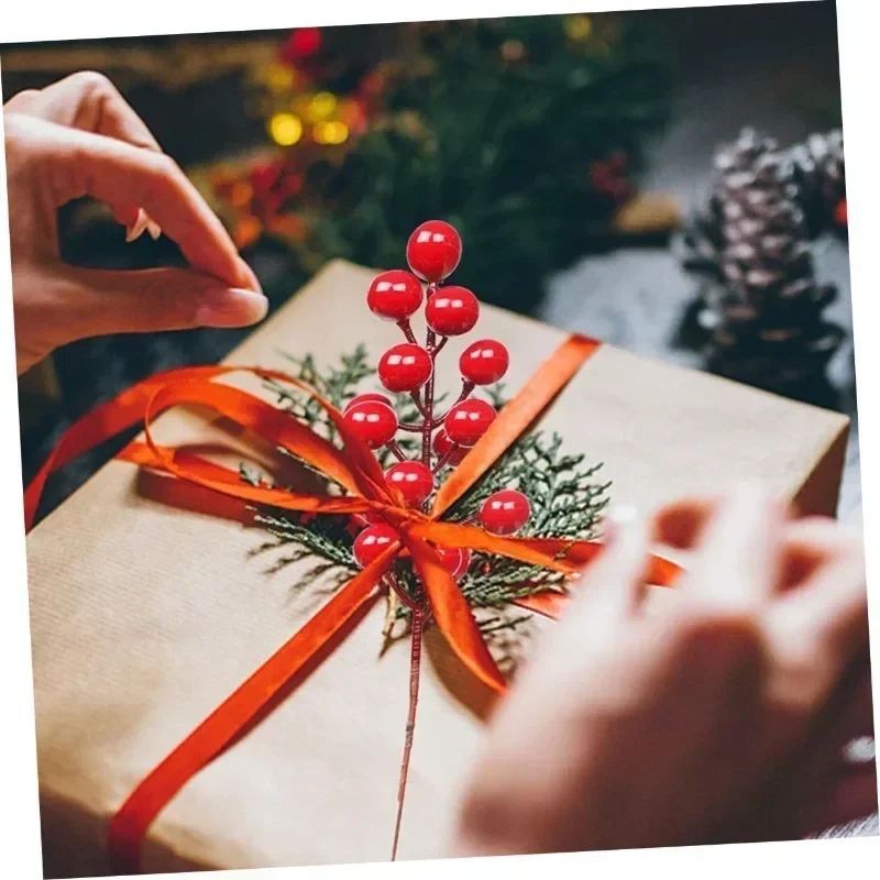 Artificial Holly Berry Stems for Christmas Decor